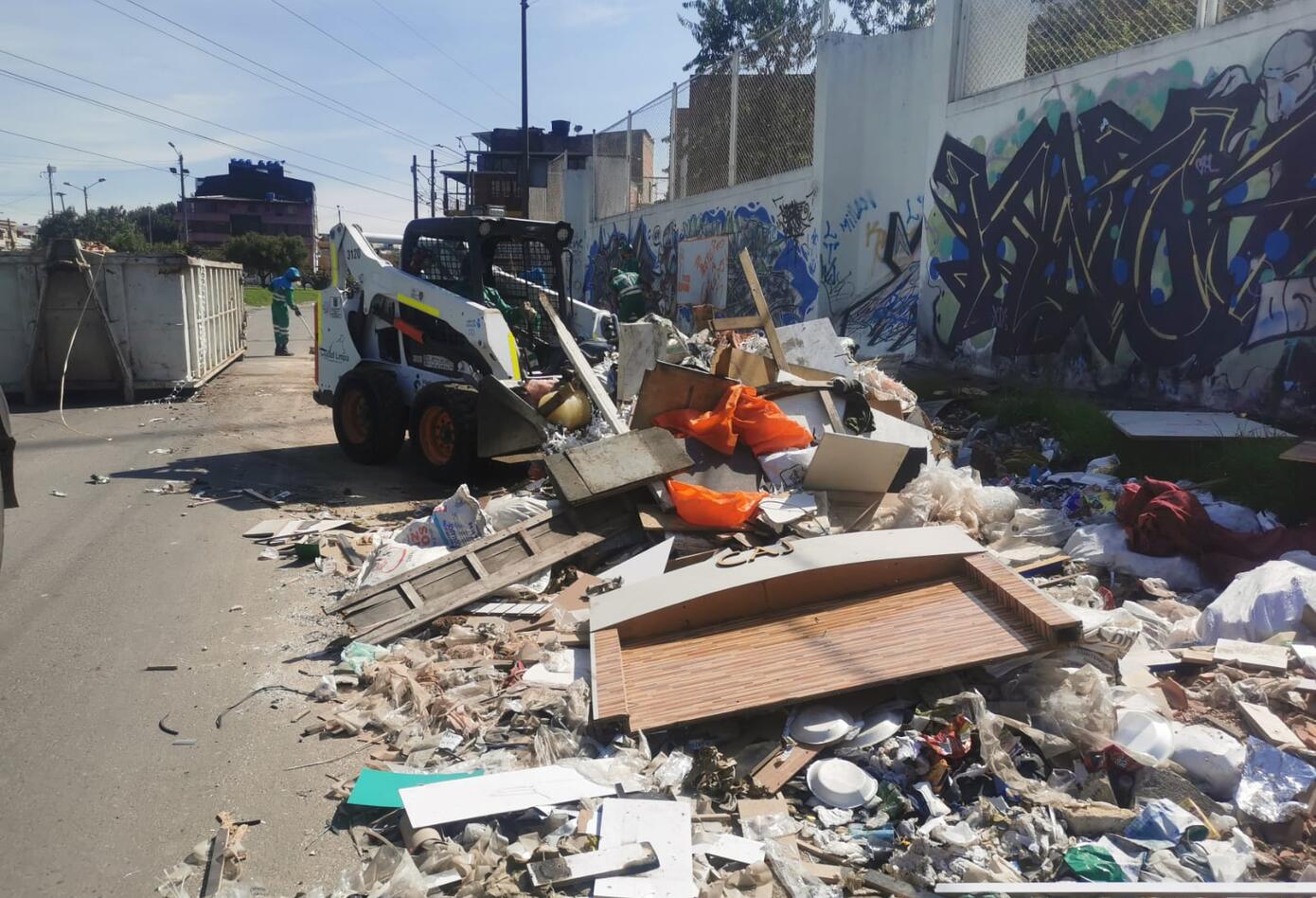 Desechos sin recoger en Bogotá