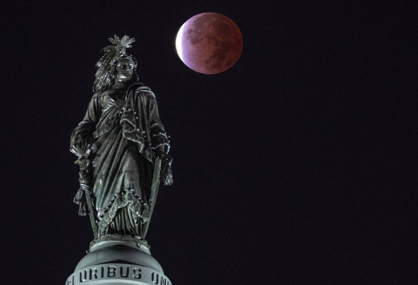 Eclipse lunar en Norteamérica