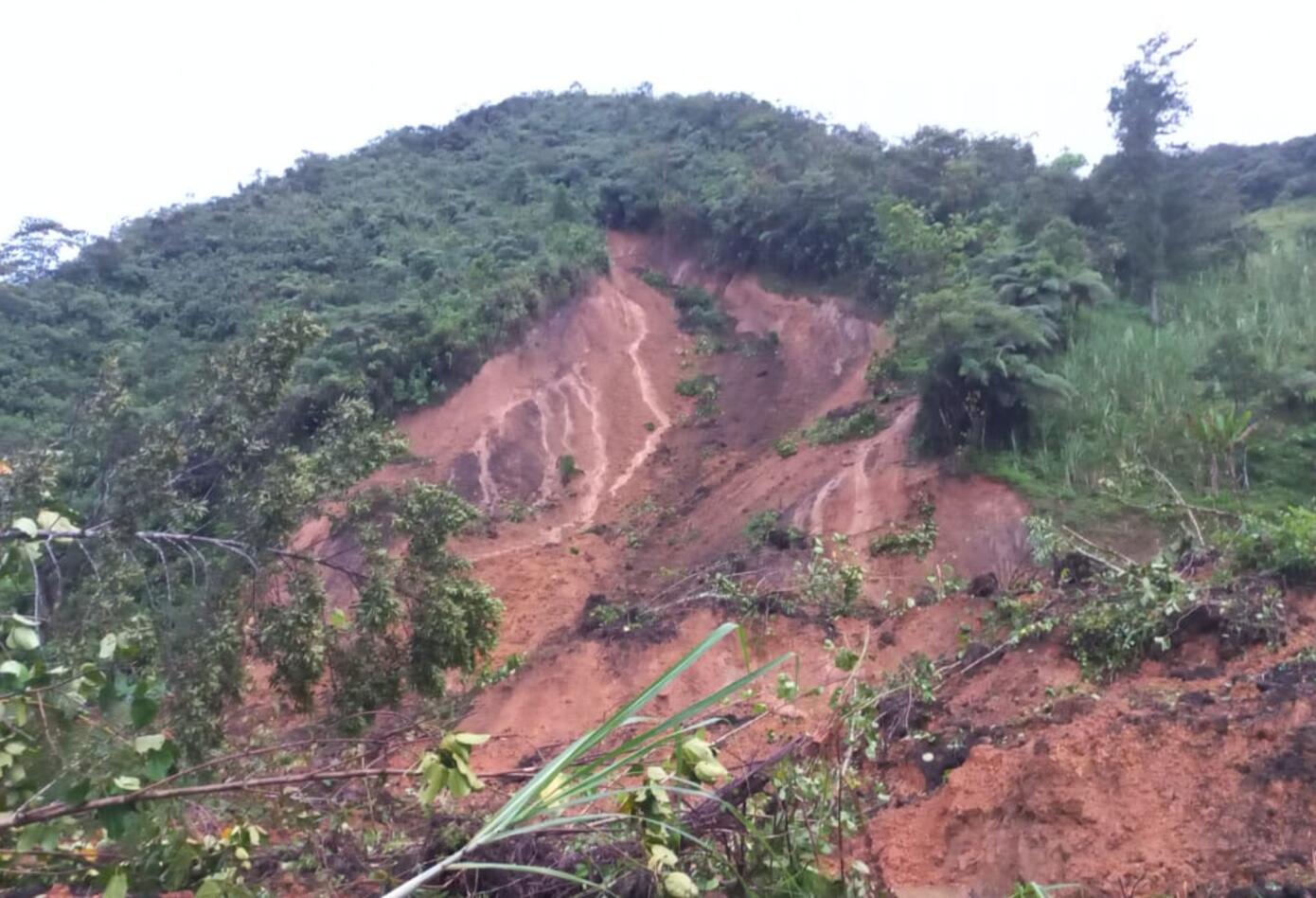 La montaña se Saturó por las lluvias