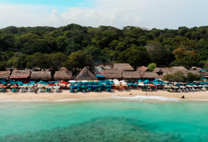 Playa Blanca, en la Isla de Barú, en Cartagena