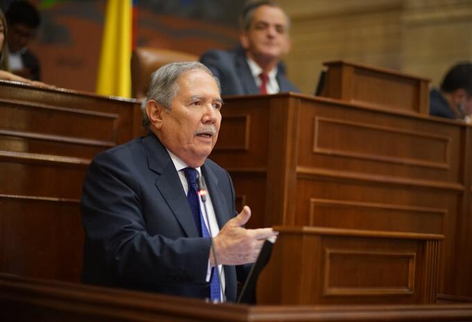Ministro de Defensa, Guillermo Botero, en debate de moción de censura