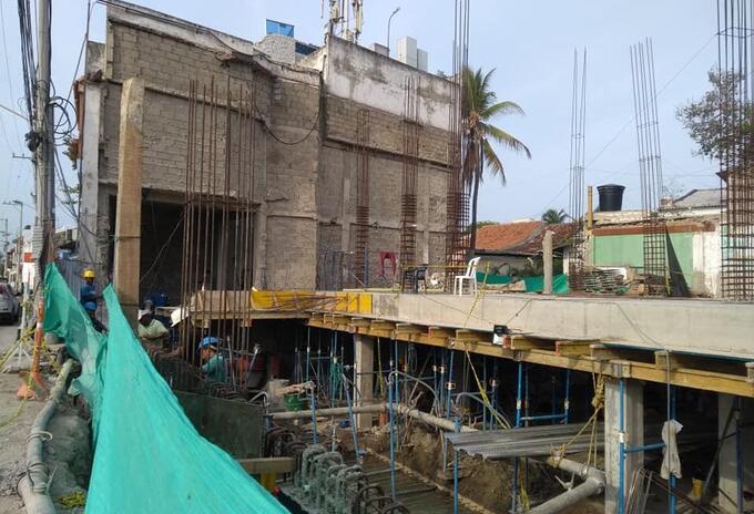Construcción en Cartagena.