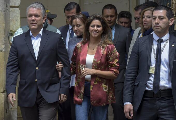 Iván Duque y María Juliana Ruiz en la Consulta Anticorrupción