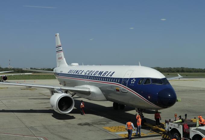 Avión de Avianca Retro, en conmemoración a los 100 años de la aerolínea