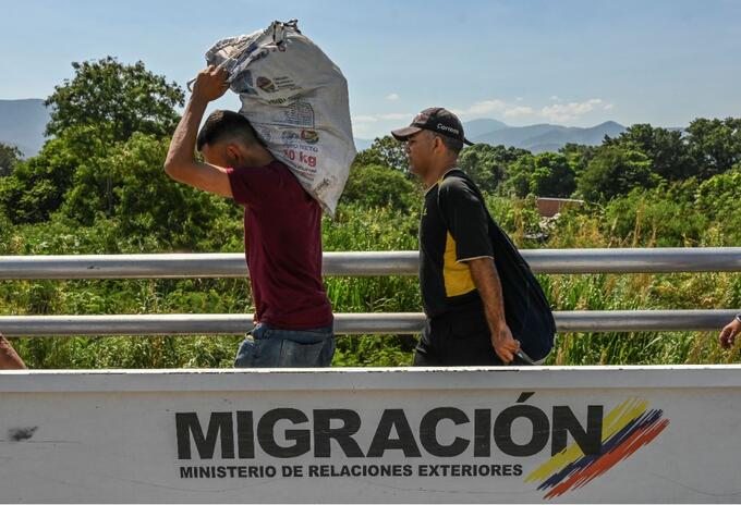 Frontera entre Colombia y Venezuela, en Cúcuta.
