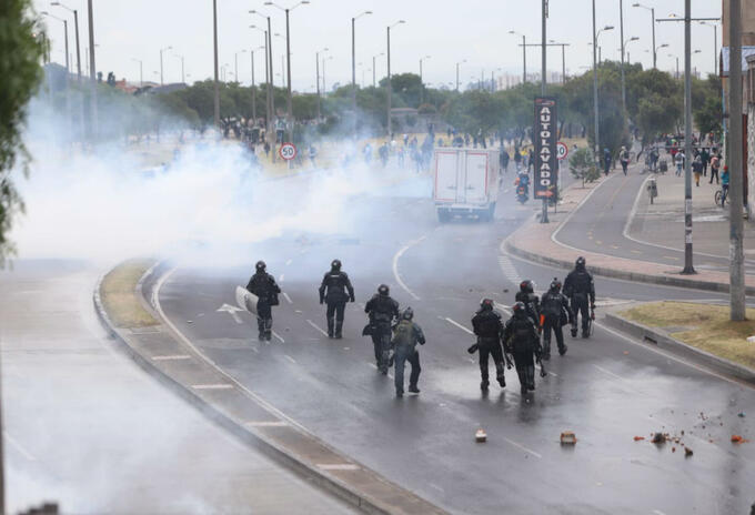 Esmad, disturbios en Banderas, Bogotá