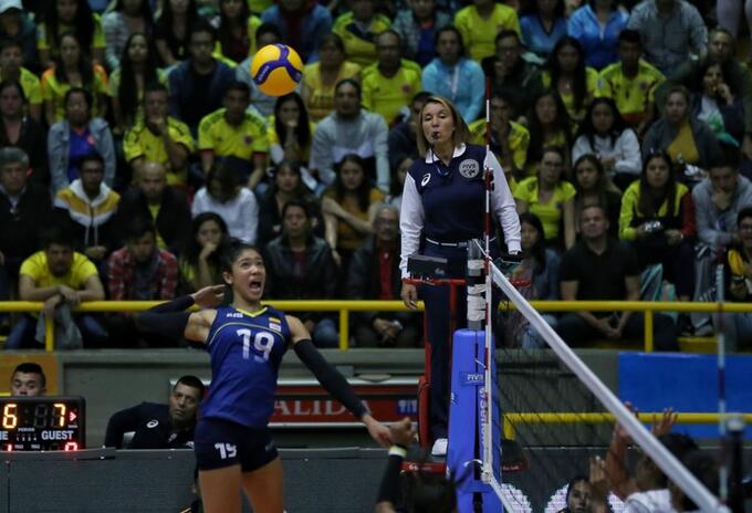 Amanda Coneo, jugadora de voleibol colombiana. Amanda Coneo, jugadora de voleibol colombiana.