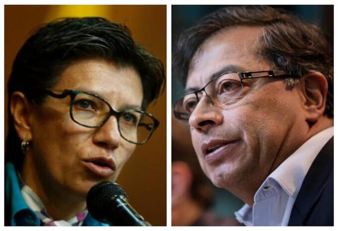 Claudia López y Gustavo Petro Claudia López y Gustavo Petro