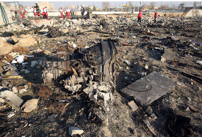Así quedó el avión ucraniano derribado en Irán Así quedó el avión ucraniano derribado en Irán