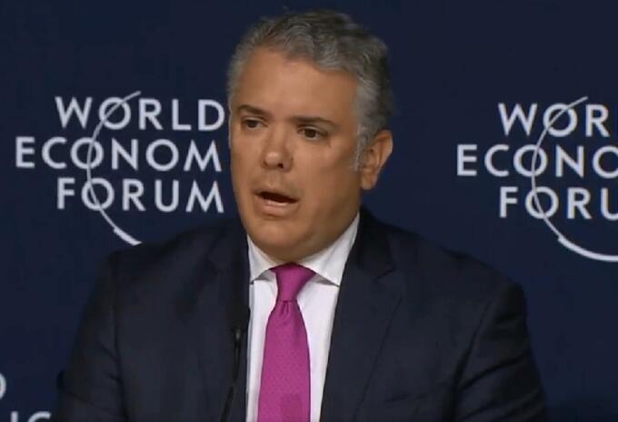 Presidente Duque en Davos, Suiza.