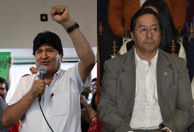 Evo Morales y Luis Arce