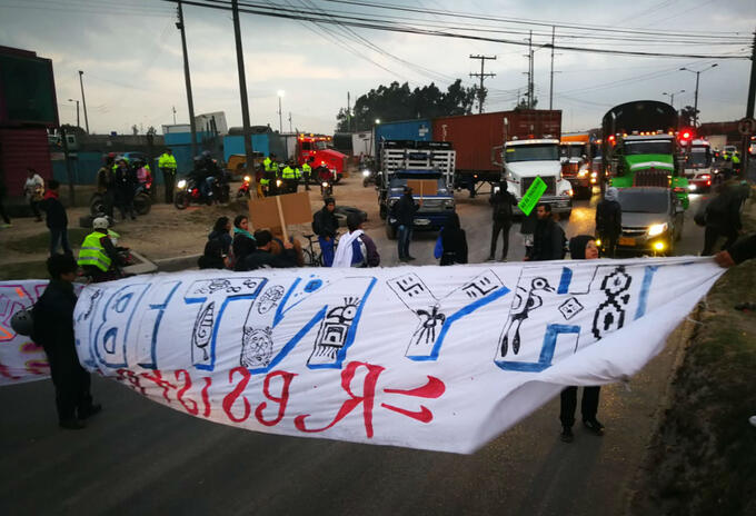 Bloqueos en Fontibón