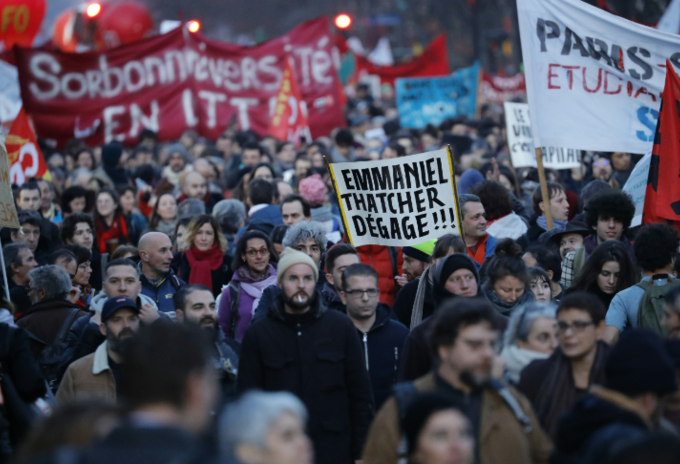 Manifestaciones en Francia contra reforma pensional