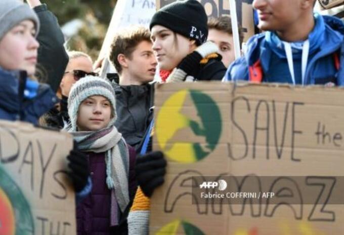 Greta Thunberg en Davos