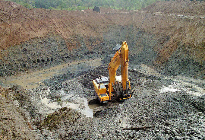Minería a cielo abierto.