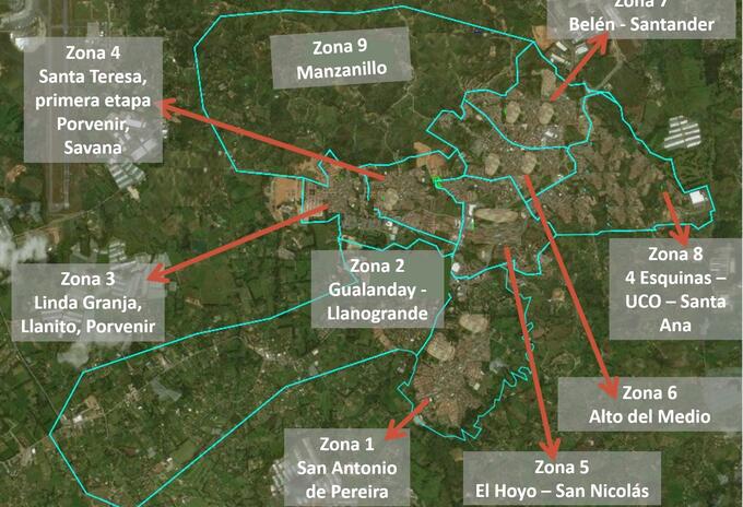 Zonas de suspensión de acueducto en Rionegro