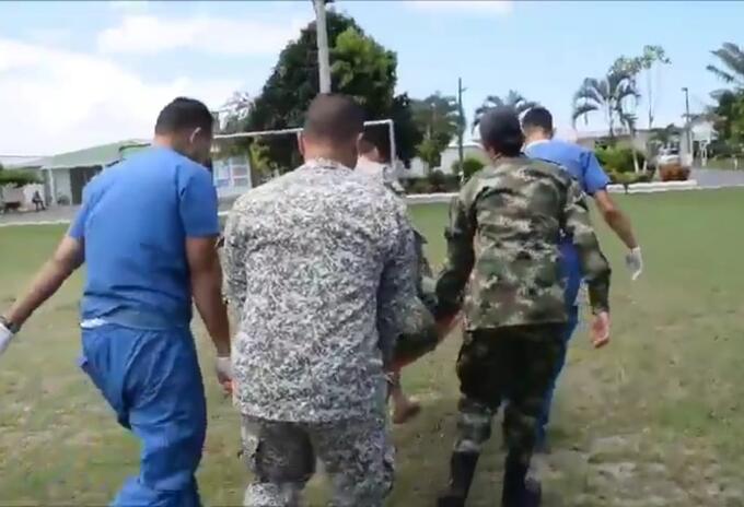 El Suboficial fue evacuado en un helicoptero del ejército