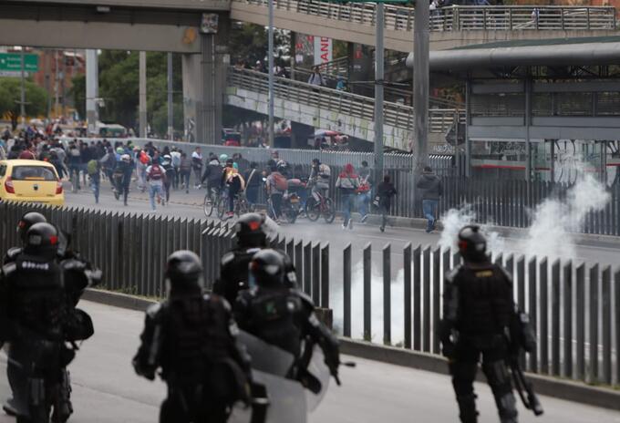 Enfrentamientos en la avenida de las Américas