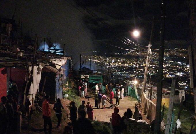 Incendio en Los Laches.