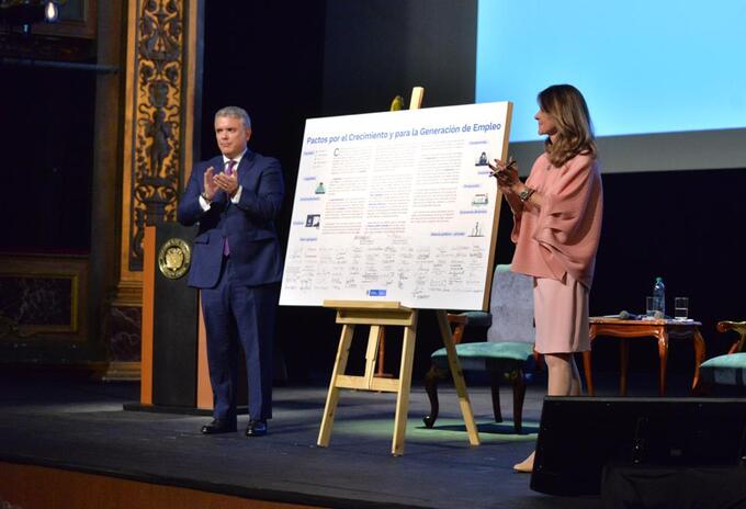 Vicepresidenta Marta Lucía Ramírez y el presidente Iván Duque.