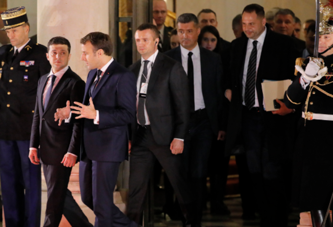 Volodímir Zelensky y Emmanuel Macron