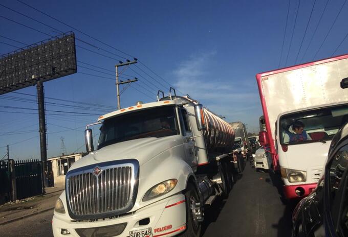 Protesta de camioneros en Bogotá