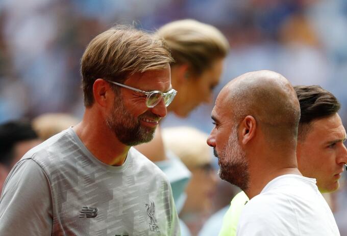 Jurgen Klopp y Pep Guardiola Jurgen Klopp y Pep Guardiola