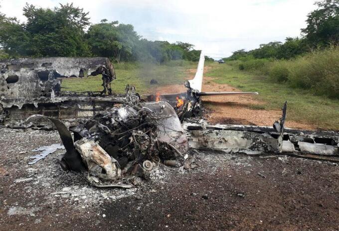 La avioneta fue derribada por la Fuerza Aérea Colombiana en Pivijay.
