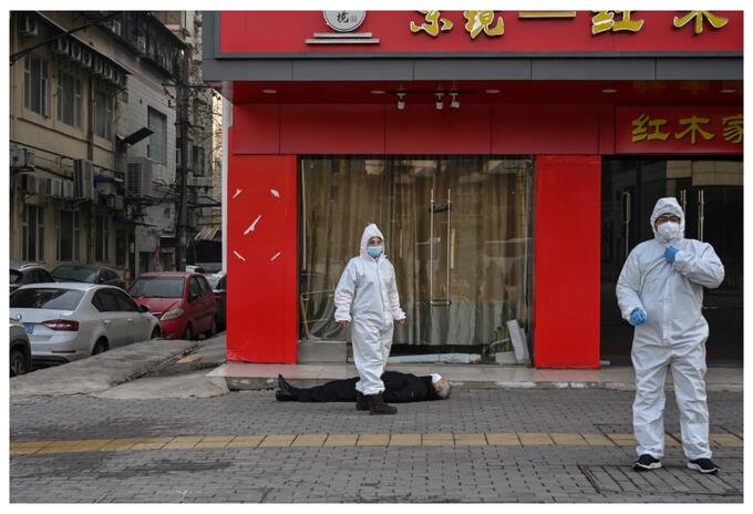 Hombre muerto en Wuhan