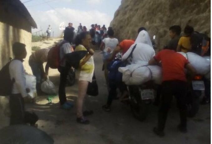 Personas desplazadas desde el municipio de Ábrego en Norte de Santander