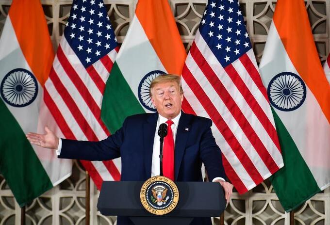 Trump en la India