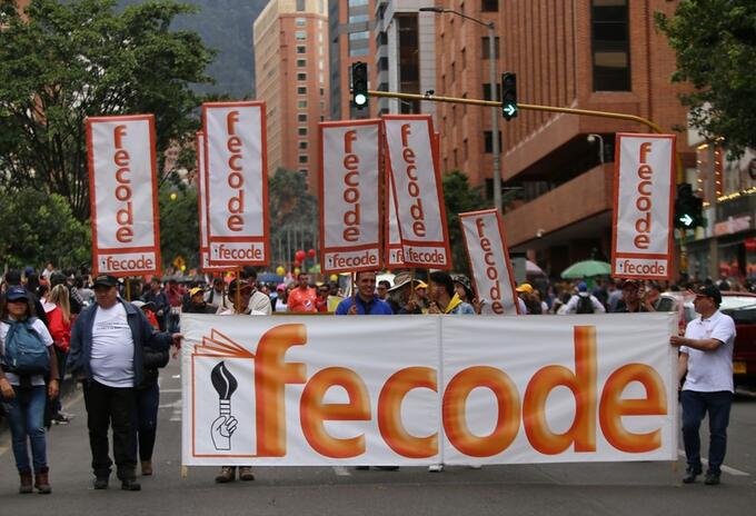 Marchas de maestros de Fecode