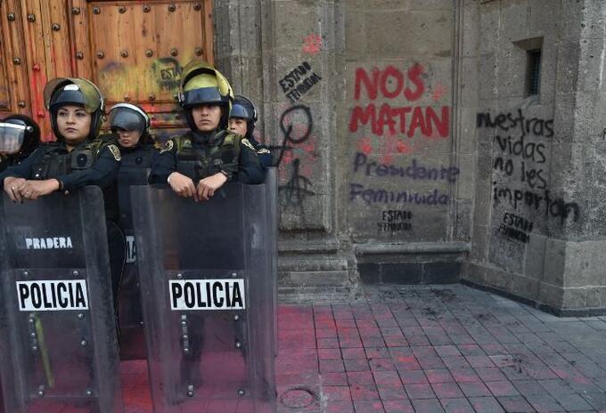Manifestaciones en México contra los feminicidios