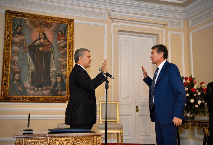 Posesión del nuevo ministro de trabajo, Ángel Custodio Cabrera