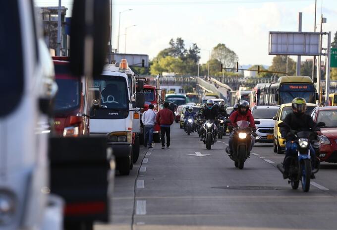 Protestas de camioneros en Bogotá