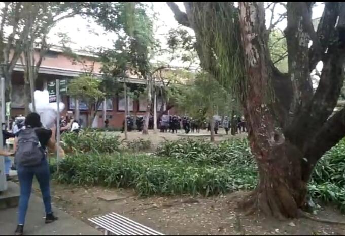 Disturbios en la Universidad de Antioquia.