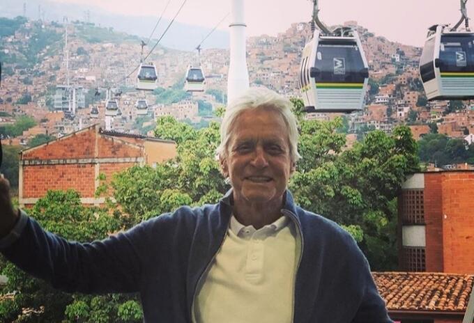 Michael Douglas en Medellín.