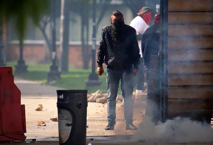 Paro de estudiantes / Capuchos / encapuchados / Universidad Nacional / disturbios / protestas