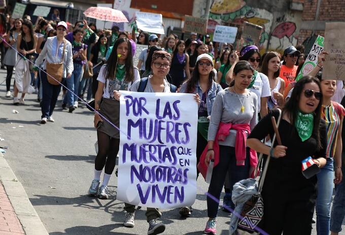 Marcha de mujeres en Bogotá Marcha de mujeres en Bogotá