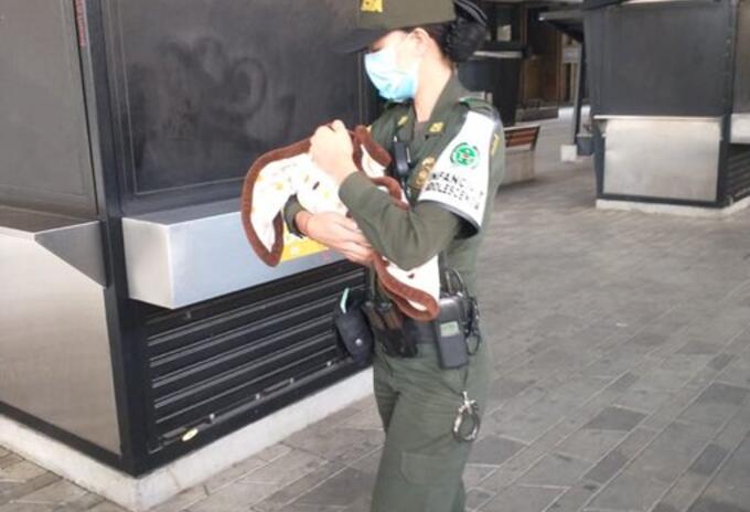 Bebé abandonado en Medellín.