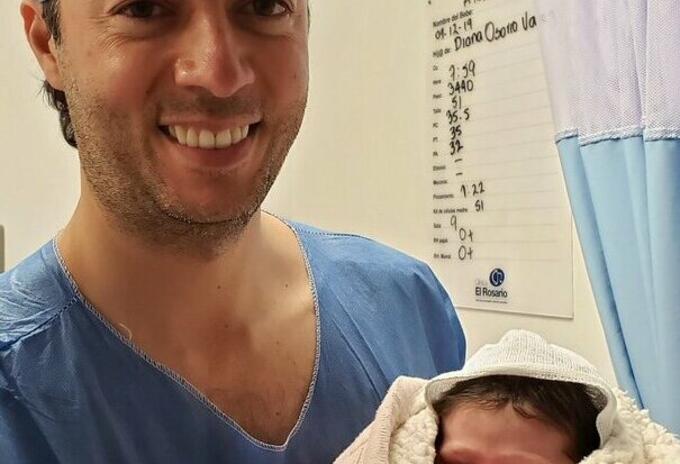 Daniel Quintero, cuando nació su segunda hija.