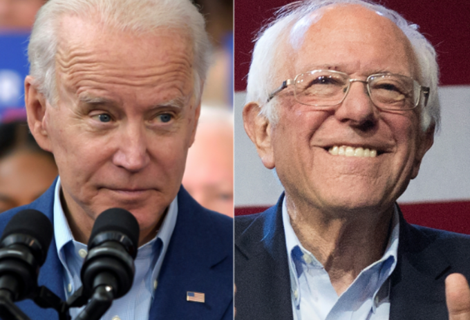 Joe Biden y Bernie Sanders