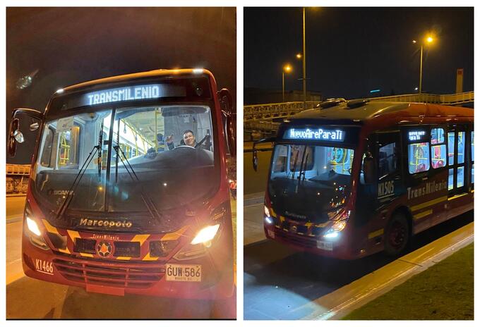 Buses de Transmilenio a gas Buses de Transmilenio a gas