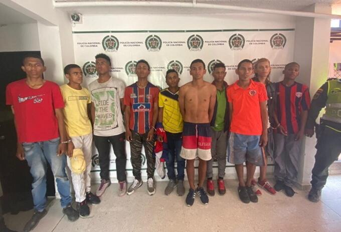 Los capturados fueron dejados a disposición de las autoridades competentes