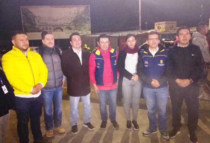 Autoridades de Colombia y Ecuador se encontraron en el Puente de Rumichaca para revisar medidas contra el Coronavirus.