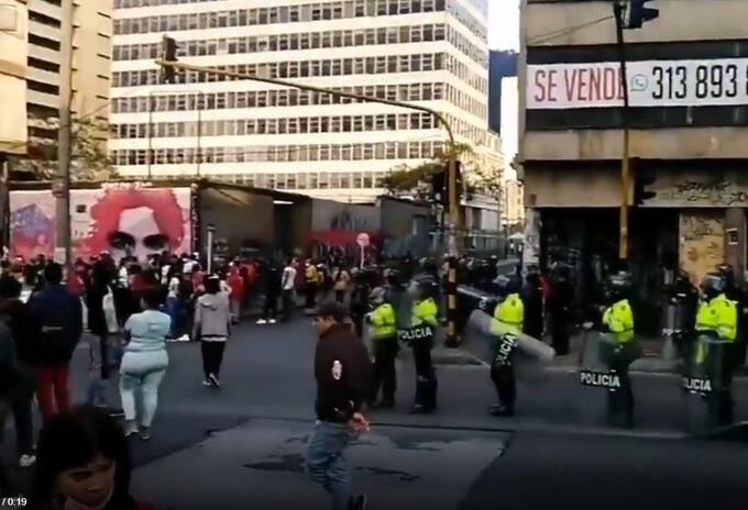 Desalojos en centro de Bogotá
