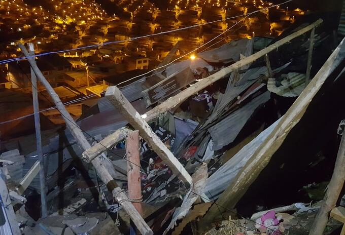 Varias familias damnificadas