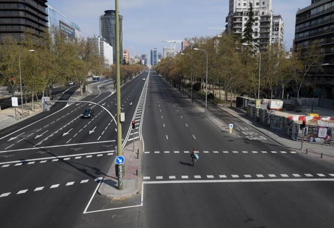 Las calles de Madrid lucen desocupadas