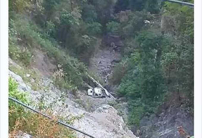 Lugar del accidente en Briceño, Norte antioqueño.