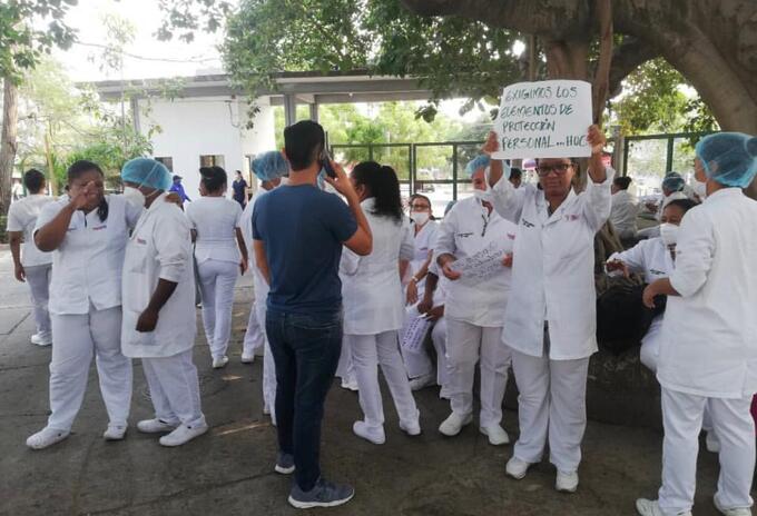 Protesta médicos en Cartagena